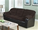 Connell Chocolate Corduroy & Espresso Bycast Sofa by Acme - 15975