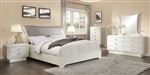 Bellagio Sleigh Bed 6 Piece Bedroom Set in Ivory High Gloss Finish by Acme - 20390