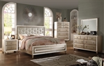 Voeville 6 Piece Bedroom Set in Antique Gold Finish by Acme - 21000