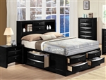 Ireland Storage Bookcase Bed in Black Finish by Acme - 21610Q