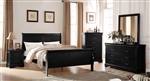 Louis Philippe 6 Piece Bedroom Set in Black Finish by Acme - 23730