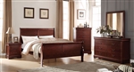 Louis Philippe 4 Piece Youth Bedroom Set in Cherry Finish by Acme - 23760T