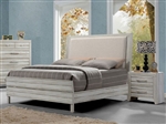 Shayla Upholstered Bed in Antique White Finish by Acme - 23980Q