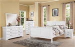 Louis Philippe III 6 Piece Bedroom Set in White Finish by Acme - 24500
