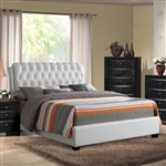Ireland White Upholstered Bed by Acme - 25350Q