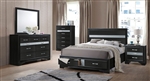 Naima 6 Piece Bedroom Set in Black Finish by Acme - 25900