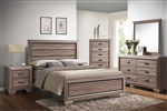 Lyndon 6 Piece Bedroom Set in Weathered Gray Grain Finish by Acme - 26020