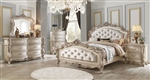 Gorsedd 6 Piece Traditional Bedroom Set in Antique Champagne Finish by Acme - 27440