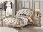 Gorsedd Traditional Bed in Antique Champagne Finish by Acme - 27440Q
