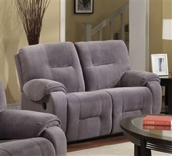 Villa Light Grey Microfiber Reclining Loveseat by Acme - 50801