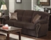 Patricia Chocolate Velvet Reclining Sofa by Acme - 50955