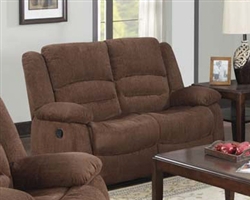 Bailey Dark Brown Chenille Reclining Loveseat by Acme - 51026