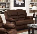 Bailey Chocolate Velvet Reclining Loveseat by Acme - 51031