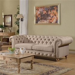 Shantoria Beige Linen Sofa by Acme - 51305