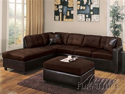 Milano Chocolate Easy Rider / Espresso Bycast Left Facing Chaise Sectional by Acme - 51325-R