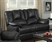 Obert Dark Brown Leather Aire Reclining Loveseat by Acme - 51656