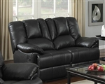 Obert Dark Brown Leather Aire Reclining Loveseat by Acme - 51656