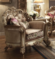 Vendome Chair in Gold Patina Finish by Acme - 53012