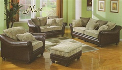 2 Piece Darrin Sofa Set in Chenille and Bycast Cover Combination by Acme - 5795PUS