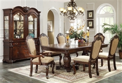 Chateau De Ville Double Pedestal Table 7 Piece Dining Set in Espresso Finish by Acme - 64075