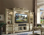 Vendome Entertainment Center in Gold Patina and Bone Finish by Acme - 91310