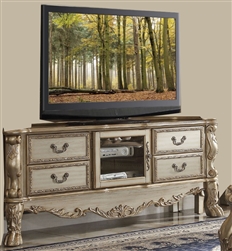 Dresden 79 Inch TV Stand in Gold Patina Finish by Acme - 91333