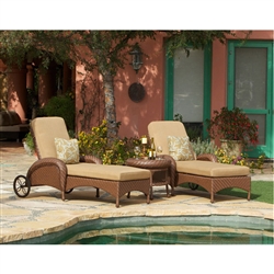 Villanova 3pc Woven Outdoor Living Patio Chaise Set by Bridgeton Moore 10865956