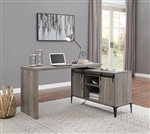 Zakwani Executive Home Office Desk in Gray Oak & Black Finish by Acme - 00005