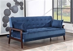 Nianzez Adjustable Sofa in Navy Velvet Finish by Acme - 00178