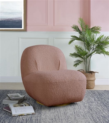 Yedaid Accent Chair in Pink Teddy Sherpa Finish by Acme - 00232