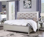 Sliverfluff Bed in PU & Champagne Finish by Acme - 00239Q