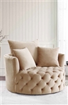 Zunyas Accent Chair in Beige Velvet Finish by Acme - 00290