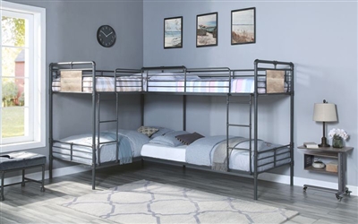 Cordelia Twin/Twin Bunk Bed in Sandy Black Finish by Acme - 00370