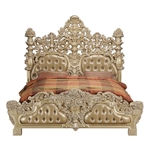 Seville Bed in Tan PU & Gold Finish by Acme - 00451EK