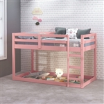 Gaston II Twin Loft Bed in Pink Finish by Acme - 00768