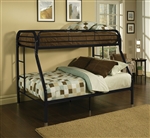 Tritan Twin/Full Bunk Bed in Black Finish by Acme - 02053BK