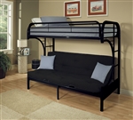 Eclipse Twin/Full Futon Bunk Bed in Black Finish by Acme - 02091BK
