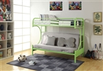 Eclipse Twin/Full Futon Bunk Bed in Green Finish by Acme - 02091GR