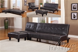 Conrad Espresso Bycast 3 Piece Sectional Living Room Set by Acme - 05638-3