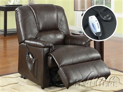 Reseda Massage Power Lift Recliner Brown by Acme - 10652