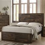 Elettra Bed in Rustic Walnut Finish by Acme - 24850Q