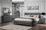 Vidalia 6 Piece Bedroom Set in Rustic Gray Oak Finish by Acme - 27320