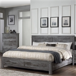 Vidalia Bed w/ Storage in Rustic Gray Oak Finish by Acme - 27330Q