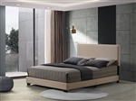 Leandros Bed in Beige Fabric Finish by Acme - 27420Q