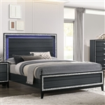Haiden Bed in LED & Weathered Black Finish by Acme - 28430Q