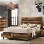 Morales Storage Bed in Rustic Oak Finish by Acme - 28590Q