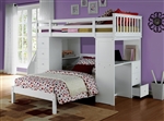 Freya Twin/Twin Loft Bed in White Finish by Acme - 37145-2