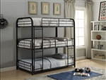 Cairo Triple Full Bunk Bed in Sandy Black Finish by Acme - 37330