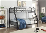 Cayelynn Twin/Full Bunk Bed in Black Finish by Acme - 37380BK
