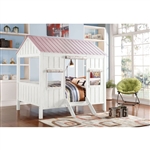 Spring Cottage Bed in White & Pink Finish by Acme - 37695F